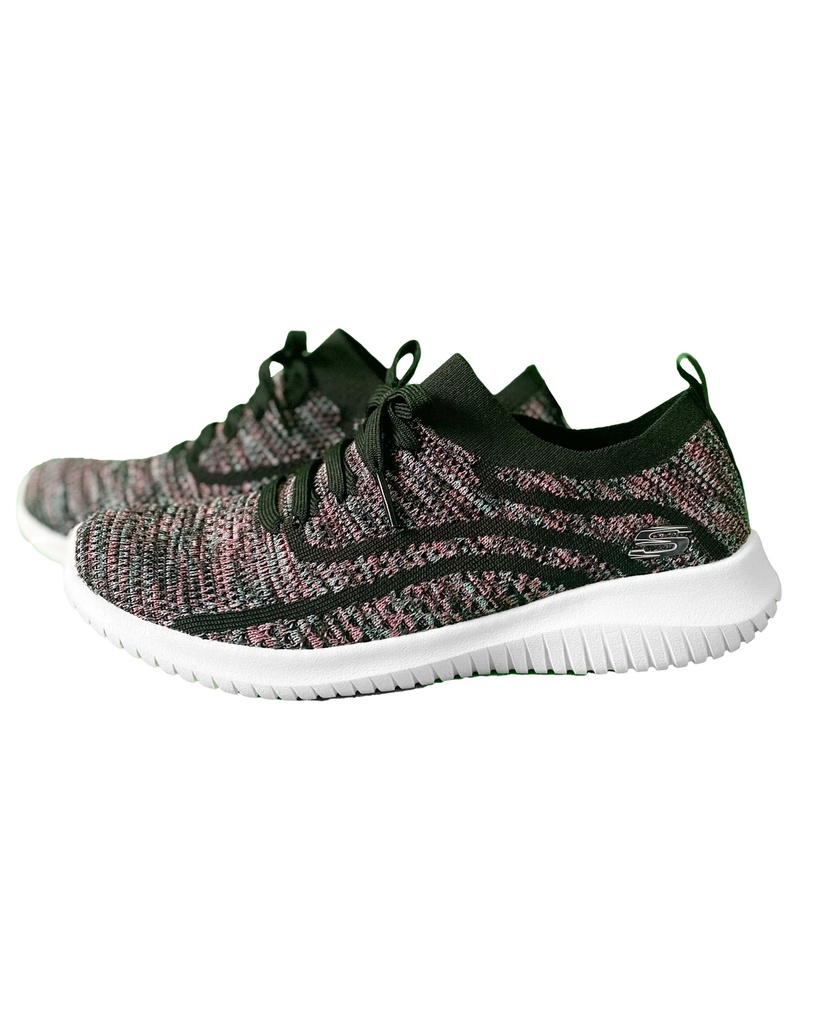 Tenis Skechers Negro/Rosado/Turquesa