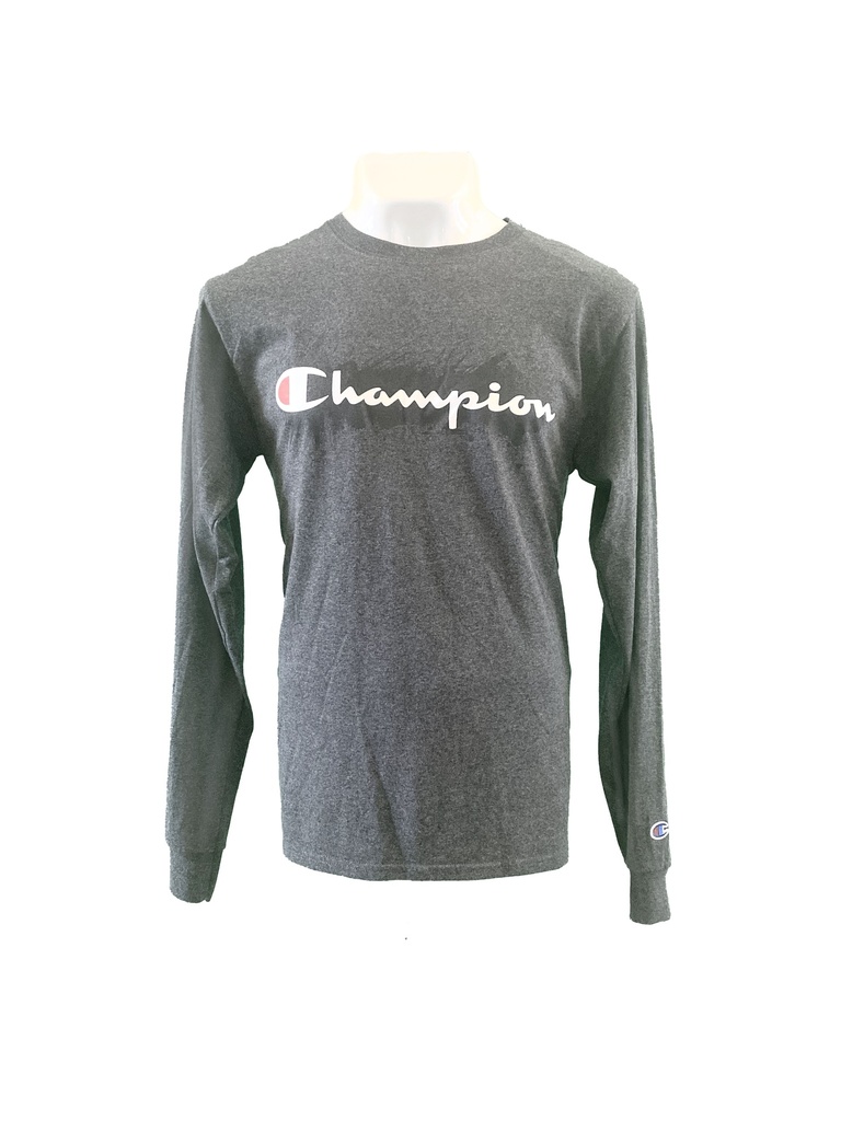 Playera Champion manga larga gris