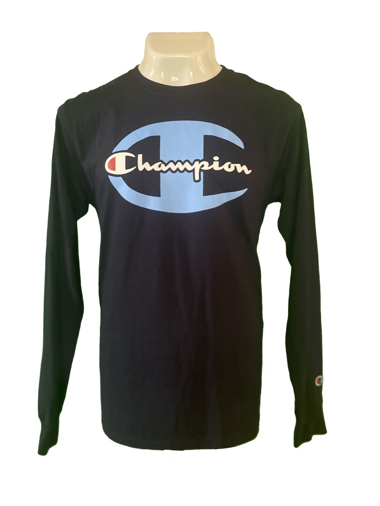 Playera Champion manga larga azul navy (Extra Small)