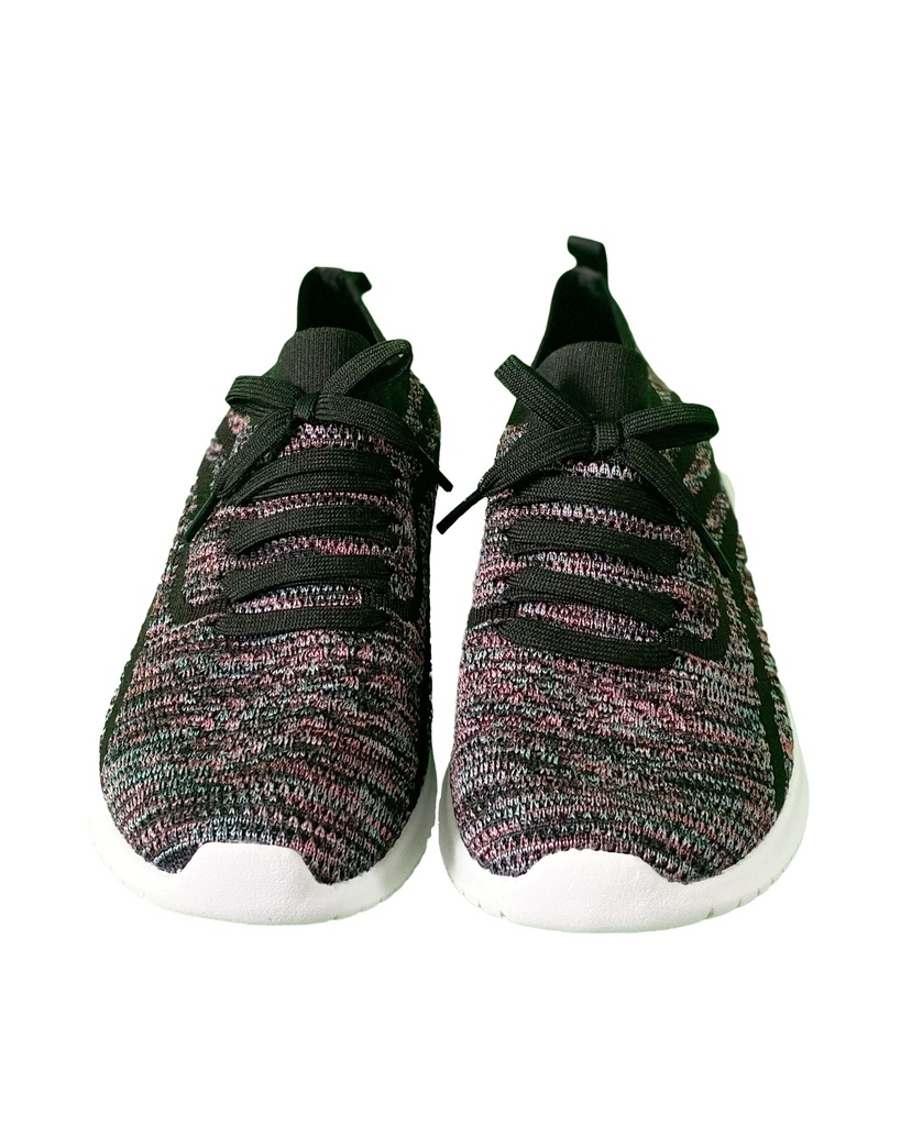 [790935] Tenis Skechers Negro/Rosado/Turquesa
